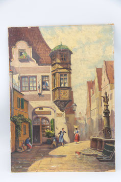 Ölbild nach Alfons Maria Niemitz de Castelli Der verliebte Apotheker Copy 34x47cm