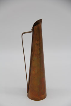 schlichte Kupfervase mit Henkel Griff schlanke Form