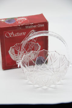 Walther Glas Korb Dekor Saturn Bleikristall Kristall Glas Schüssel mit OVP
