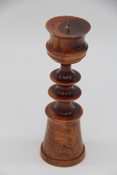 gedrechselter Kerzenständer Holz Vintage DDR Kerzenhalter rotbraun