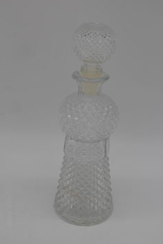 Oberglas Austria Karaffe Likörflasche Diamond Crystal Dekanter Noppen