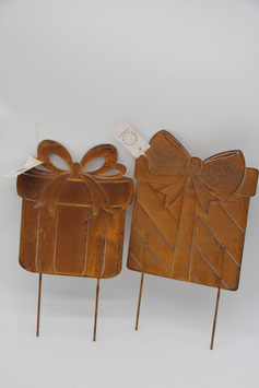 Gartenstecker Geschenk rost