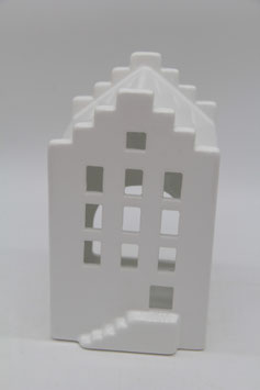 Windlicht Haus Ivory weiß Dolomite Porzellan