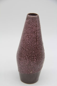 kleine schlanke Keramikvase Fat-Lava-Glasur lila braun Blumenvasen