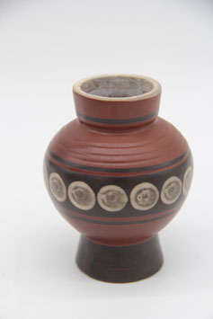 Keramikvase DDR Rheinsberg Keramik Design Handarbeit braun Blumenvase 1960er 70er
