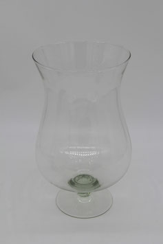 großes Glasgefäß Glasvase auf Fuß Tulpenform Dekoglas 30cm hoch