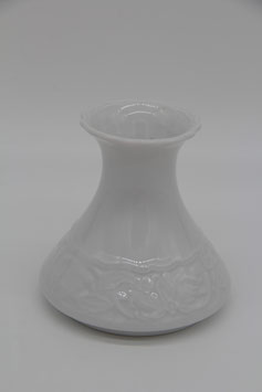 kleine weiße Mitterteich Porzellan Vase Ornament Prägung Blumen