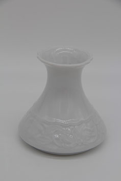 kleine weiße Mitterteich Porzellan Vase Ornament Prägung Blumen