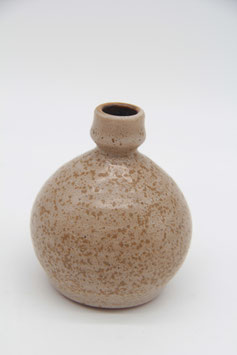 kleine kugelige Keramikvase sand braun Blumenvase Handarbeit