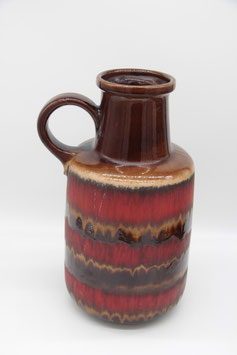 rot braun Scheurich Vase Bodenvase Henkelvase 408-40 W. Germany