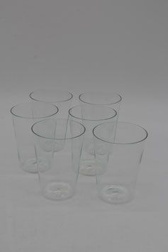 6er Set zarte grünliche Wassergläser Saftgläser Altglas