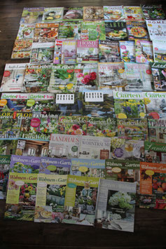 58 Gartenzeitschriften Wohnzeitschriften Konvolut Wohnen&Garten Kraut&Rüben Land