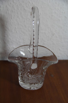Kristallglas Körbchen aus Bleikristall mit Henkel Korb