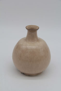 Christian Richter Studiokeramik kugelige Keramikvase sand Blumenvase Handarbeit