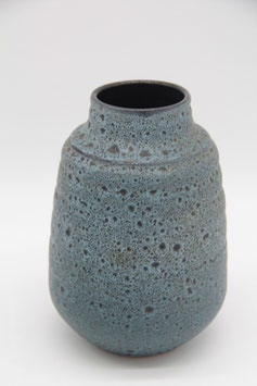 Vase Keramik Töpferhof Gramann Römhild Studiokeramik 60er blaugrau Lava DDR