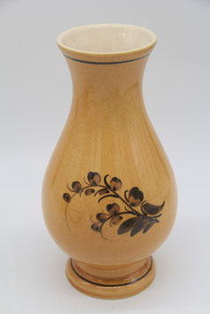 senfgelb ocker mit Blumenmotiv Blumenvase klassische Form Keramikvase