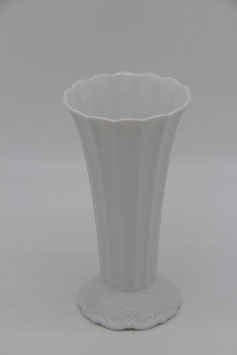 Königlich Tettau Bisquitporzellan Vase / Schale weiß Streifen