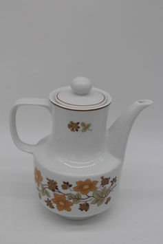 klassische CP Stadtlengsfeld Kaffeekanne Blumenmotiv retro braun Porzellankanne