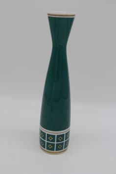 hohe schlanke Unterweißbach Porzellan Vase grün retro Muster