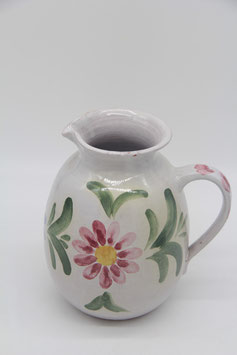 handbemalt Keramik Krug Blumenmuster Saftkrug Milchkrug