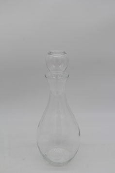 schlichte Likörflasche Glasflasche Dekoflasche Glaskaraffe mit Glasverschluss