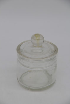 kleine Glasdose Deckeldose Pressglas