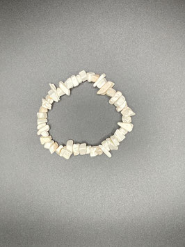 Magnesit Splitter Armband, große Splitter, elastisches Stretchband, 18 cm lang - ohne Deko