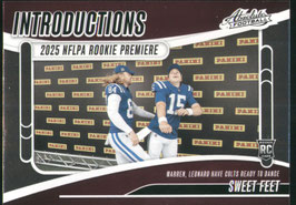Tyler Warren/ Riley Leonard (Colts) 2025 Absolute Introductions Sweet Feet #I-TWN