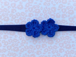 Newborn haarbandje navy met bloemetjes