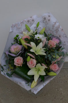 Bouquet grandes tiges ton rose