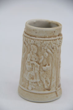 Minikrug kleiner Keramikkrug mit Märchenmotiv Rotkäppchen Dekokrug Sammlerkrug