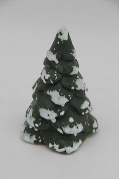 Keramik Tannenbaum grün weiß beschneiter Tannenbaum