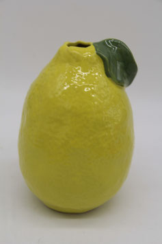 Zitronenvase Frutta gelb Porzellan Blumenvase