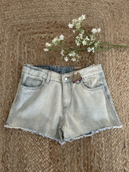 Nieuw: Korte broek van Page One Young met glitters opzij en verstelbare taille - maat 152