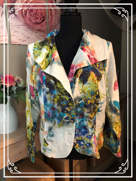 Chique gebloemde blazer van La Ligna - maat 42