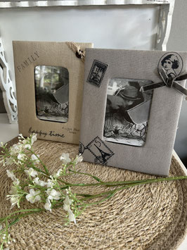 Nieuw: Fotolijstjes in stof bekleed