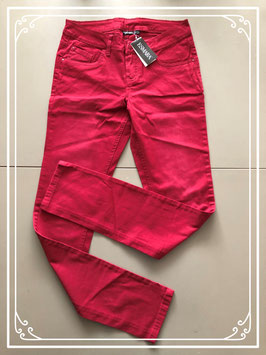 NIEUWE stretchjeans bordeauxrood-maat 40