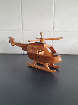 Houten model helikopter van 25 cm