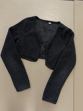 Zwarte bolero met glitters maat 146/152
