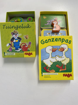 Twee spelletjes Tuingeluk en Ganzenpas