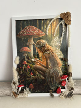 Cadre fée champignons