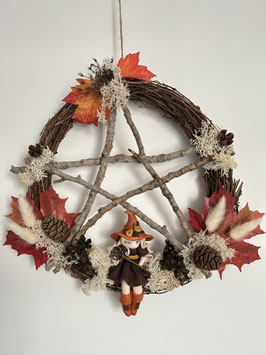 Couronne de sorcière automne ... Pentacle