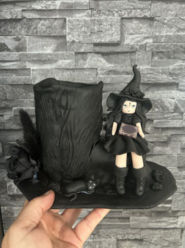 Pot à crayons Sorcière noire