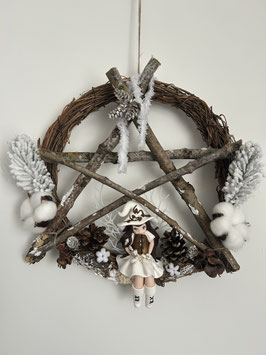 Pentacle Sorcière Fleur de coton