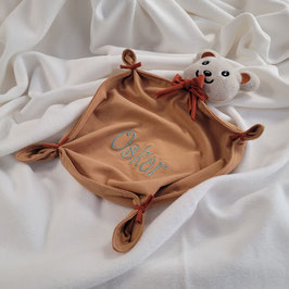 Schnuffeltuch Teddy - personalisiert -
