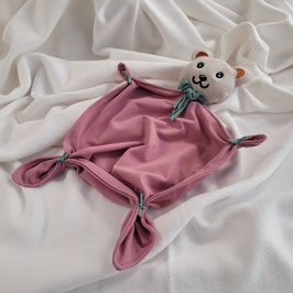 Schnuffeltuch "Teddy" altrosa
