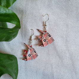 Boucles d'oreilles origami Poisson