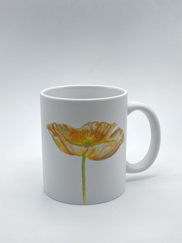 Keramiktasse Mohnblume apricot Artikelnr. KT003   1Stück à 19€