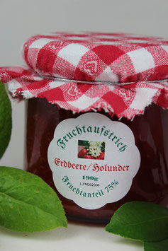 Erdbeer Holunder -Fruchtaufstrich (Marmelade)