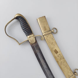 Preußischer Offizierssäbel der leichten Kavallerie um 1810/1820 – mit geätzter Klinge & Messingscheide